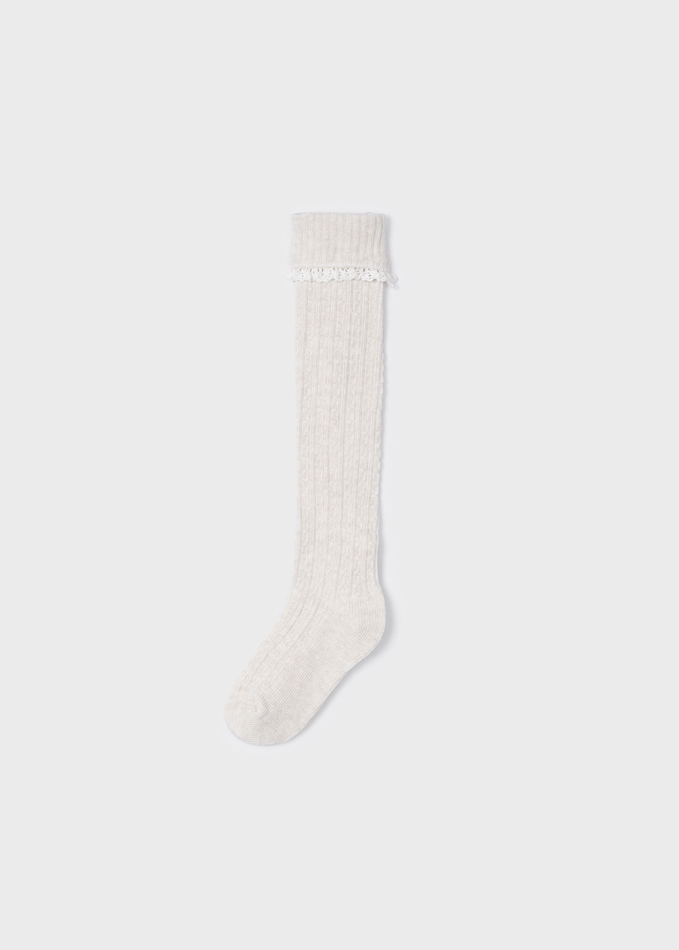 Mayoral Knit Detailed Socks - Natural