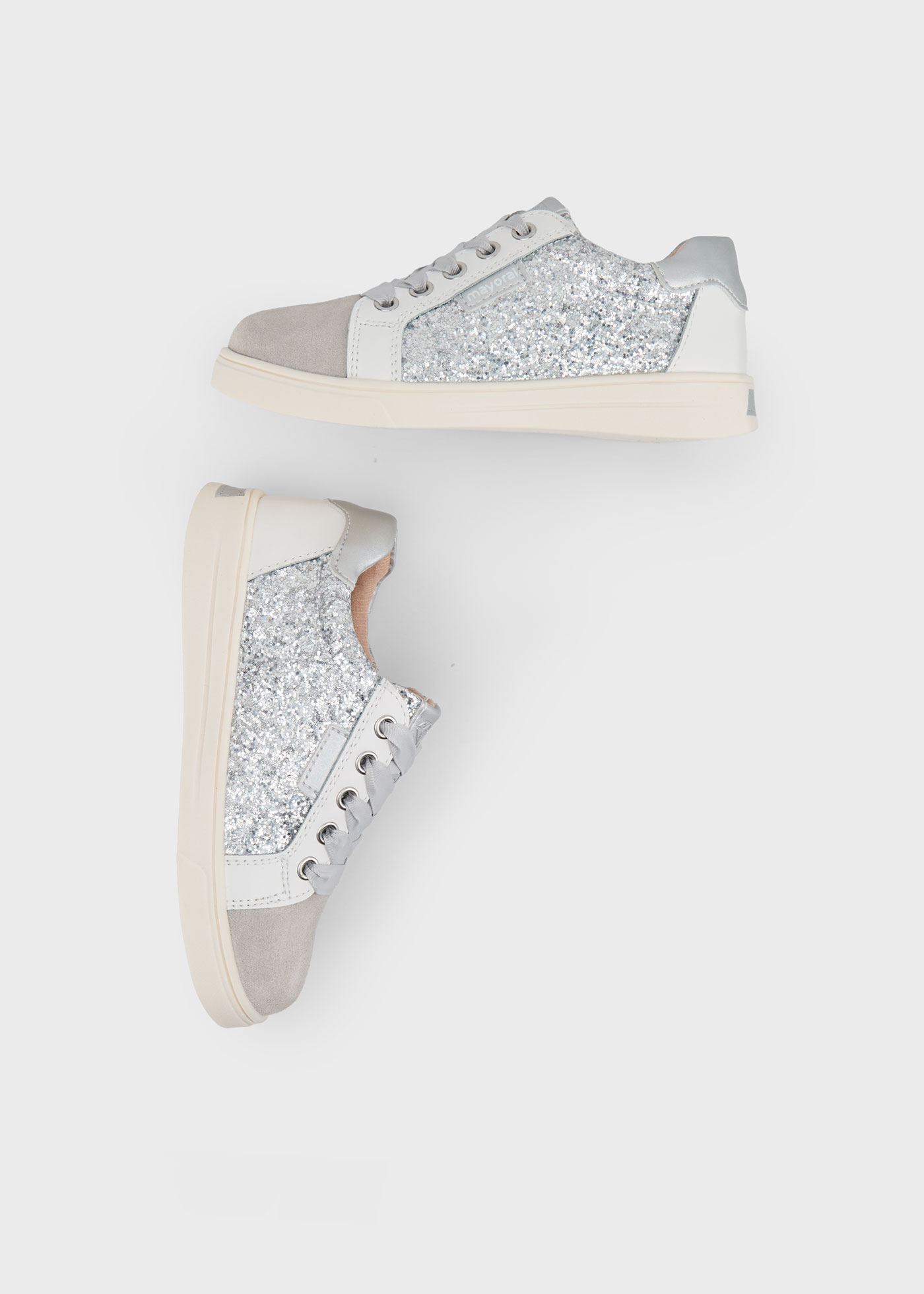 Girl Glitter Sneakers White-Silver | Mayoral ®