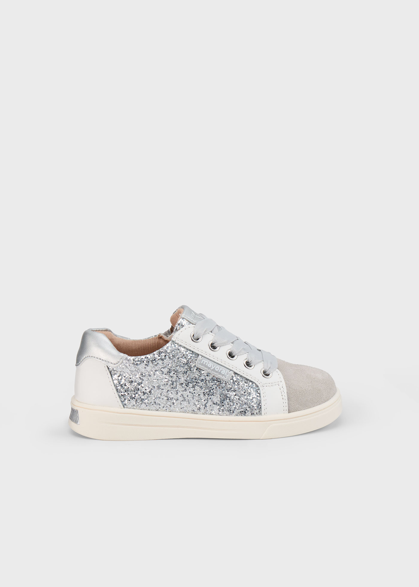 Glitter silver trainers on sale