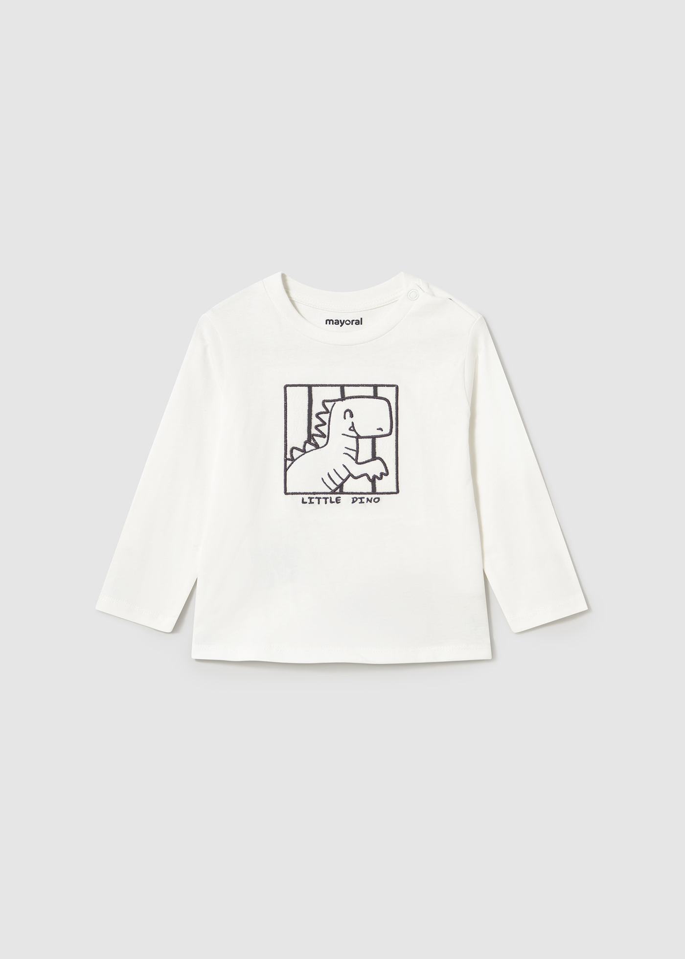 Baby Long-Sleeve T-Shirt with Applique Cream | Mayoral ®