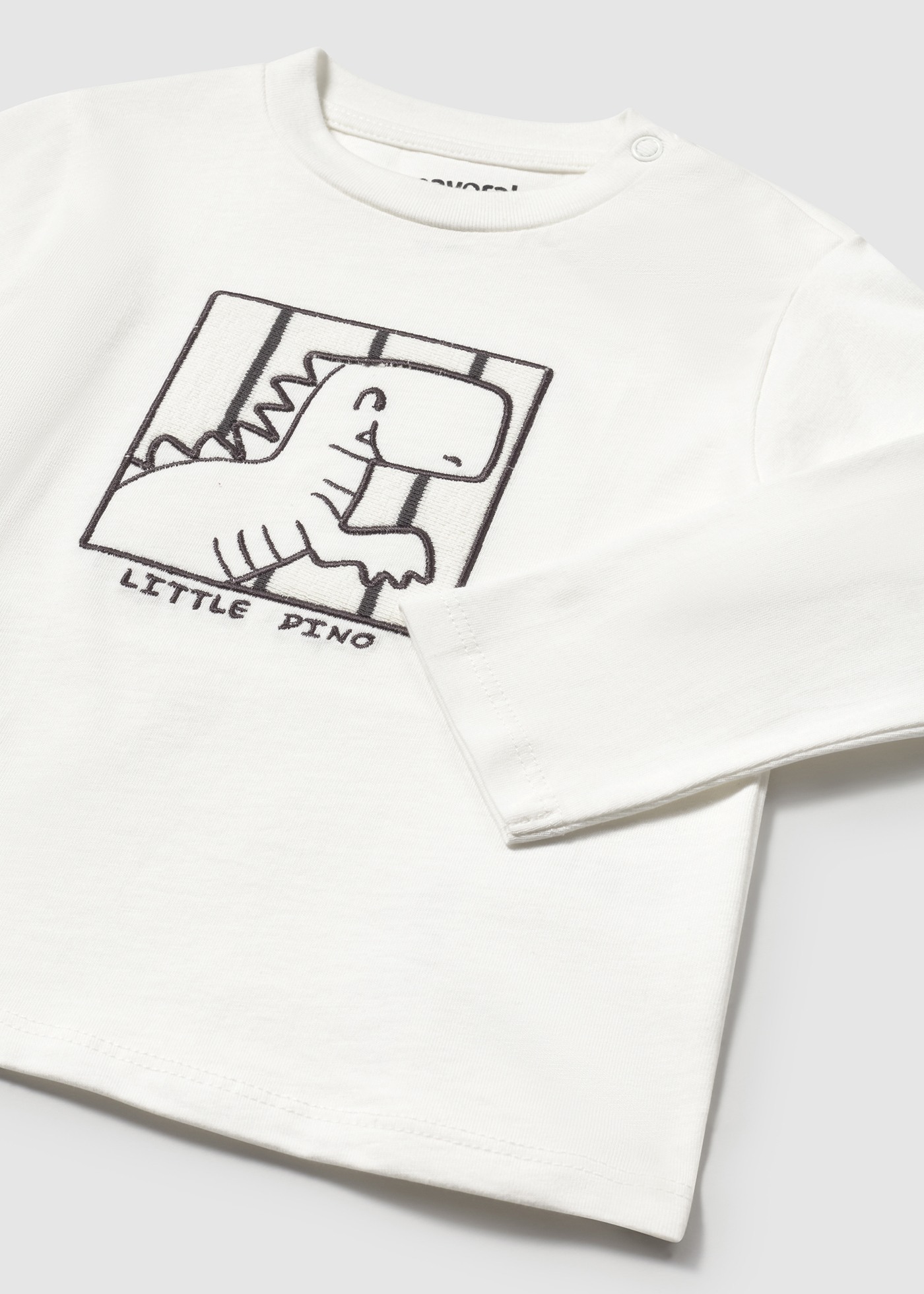 Baby Long-Sleeve T-Shirt with Applique Cream | Mayoral ®