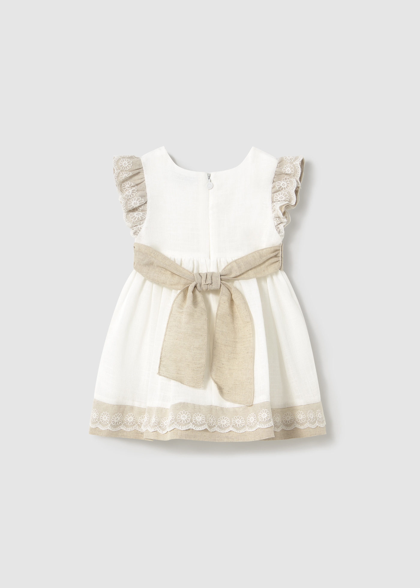 chinese dress ladies Mayoral Embroidered linen dress for baby girl 1955 – Bella Sienna