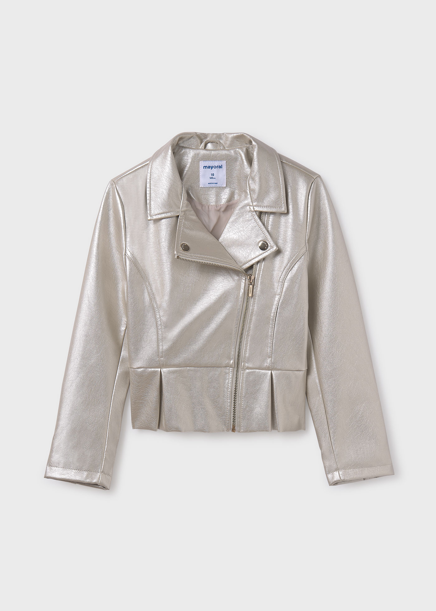 Cazadora polipiel biker chica