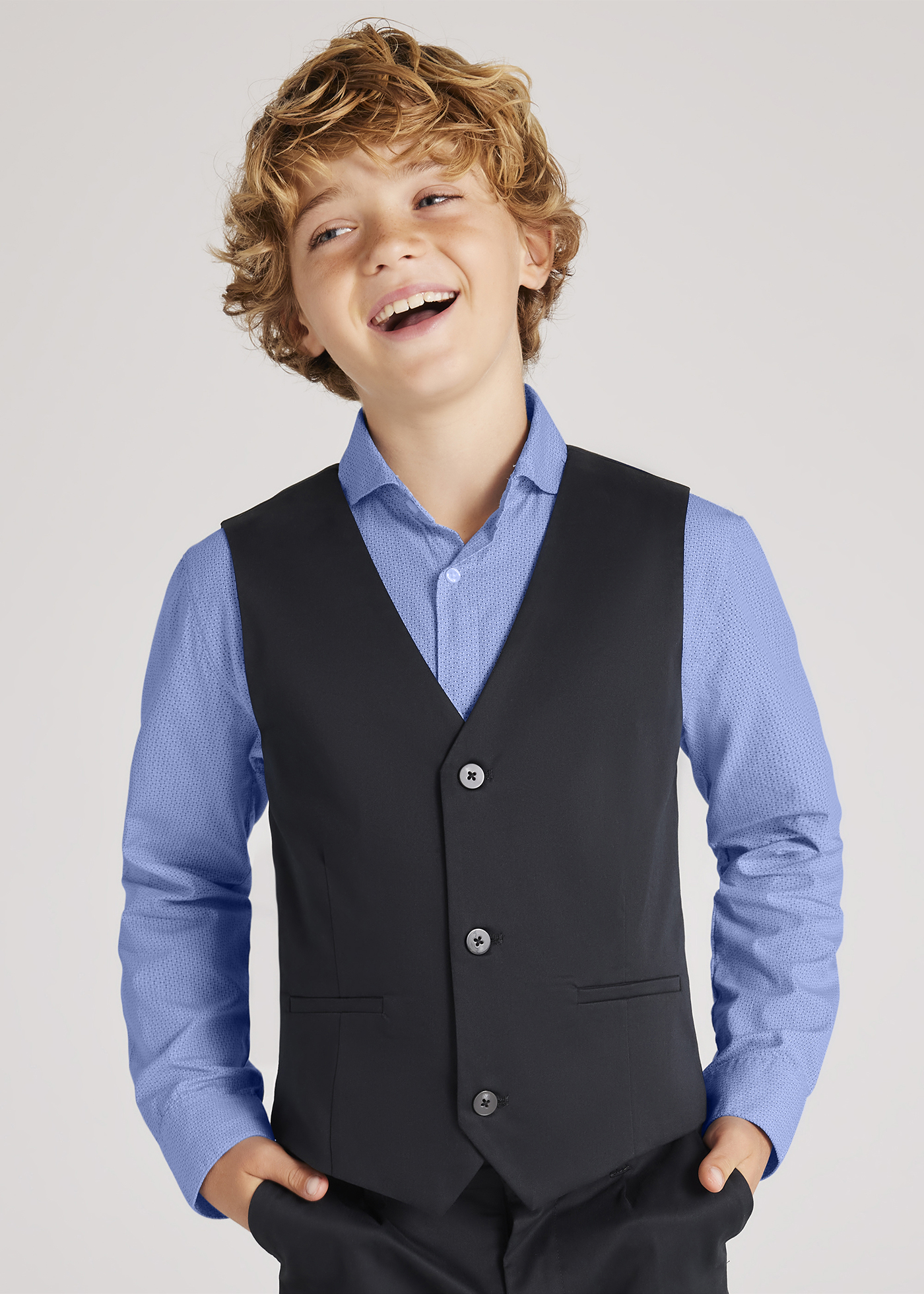 Beige Solid Aspen Vest - Mizzen+Main
