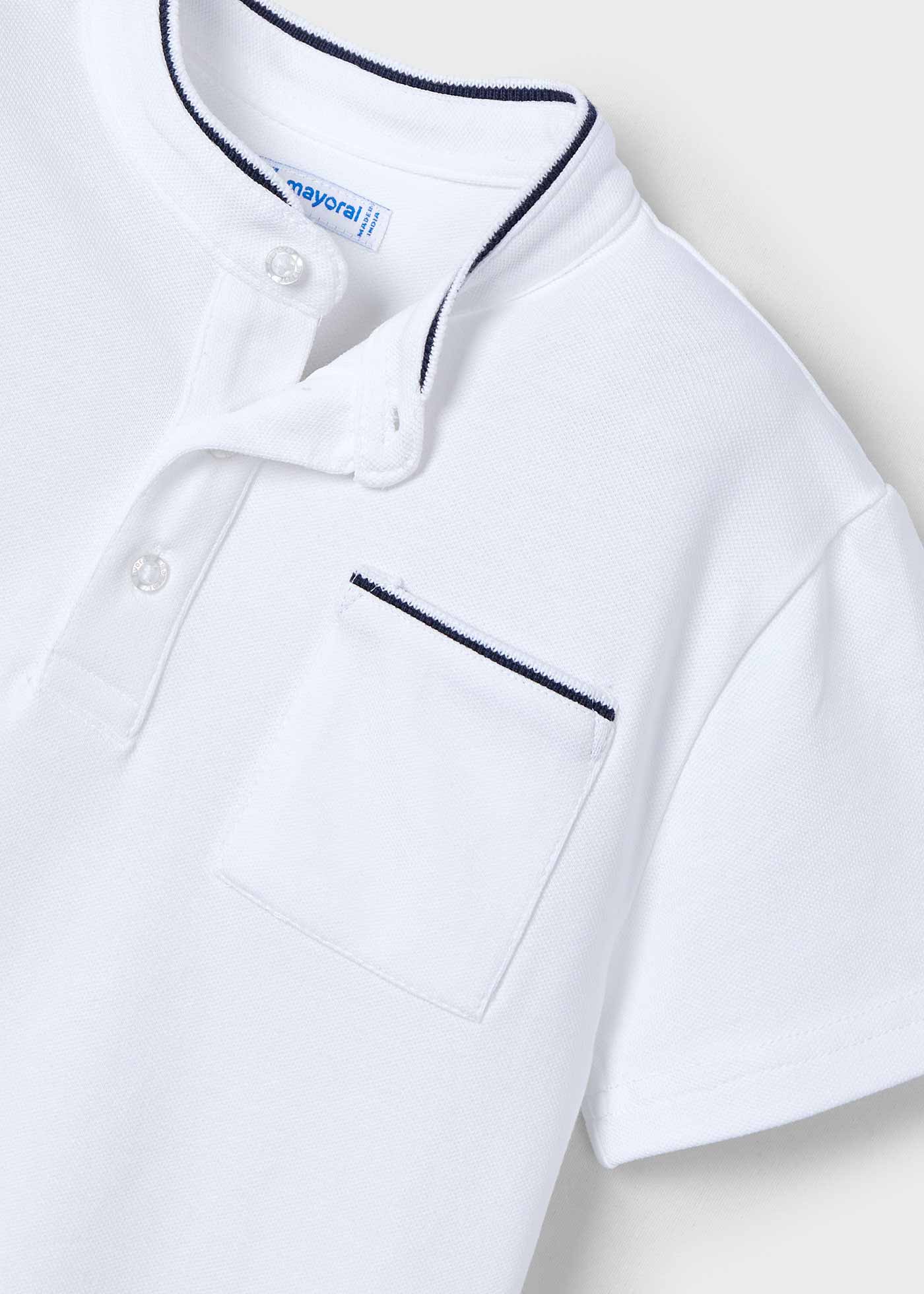 完売品　REGULAR COLLARS POLO Mサイズ Boy Mandarin Collar Polo Shirt White | Mayoral ®