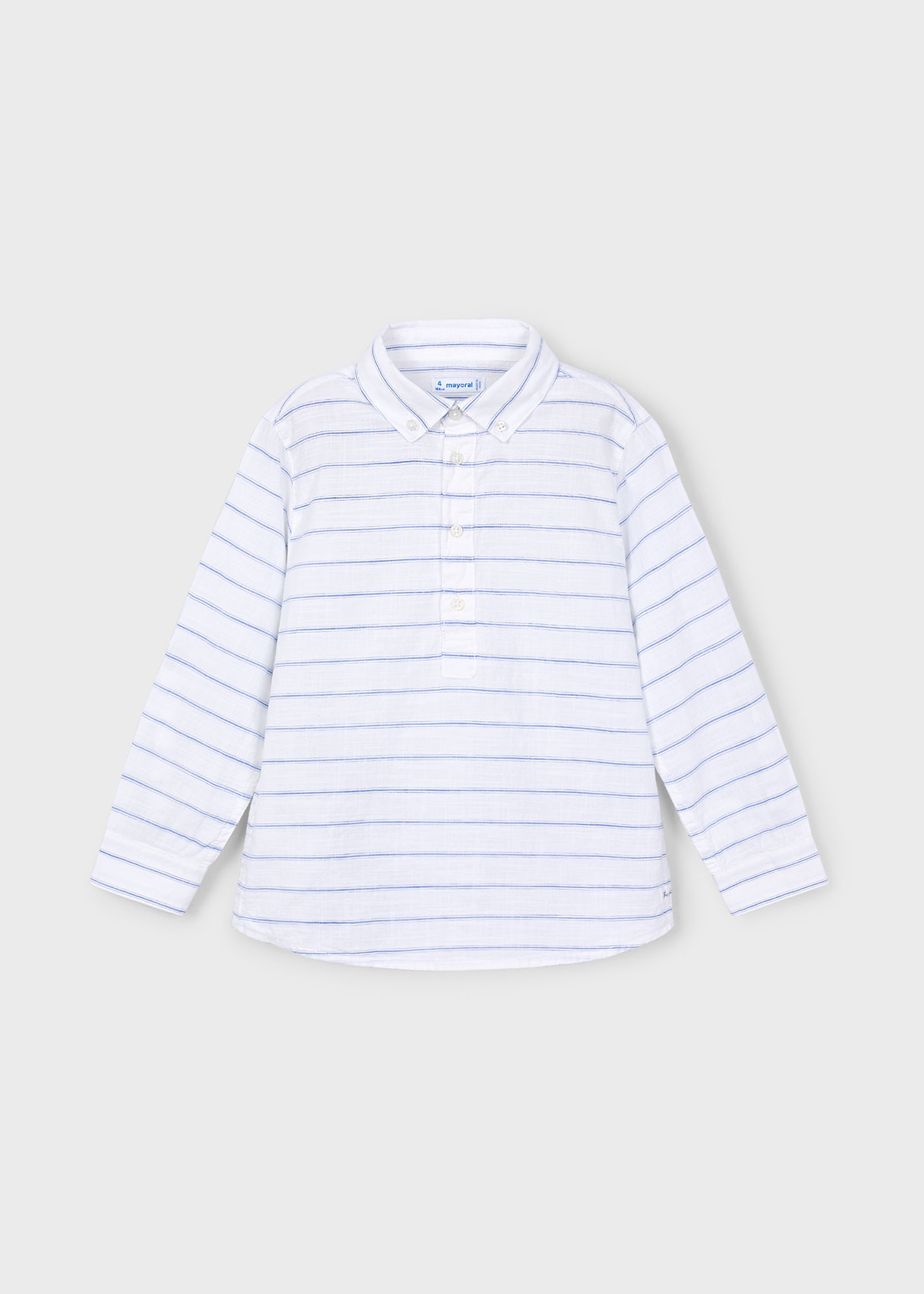 Camicia modello polo manica lunga bambino