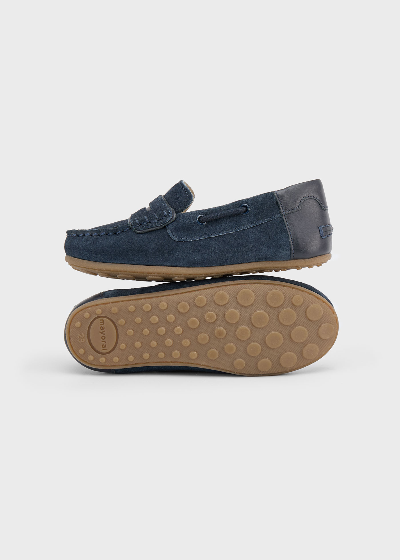?New Navy Blue loafers shoes by UMI 
Size euro 38 Boys 6 Boy Suede Loafers Navy | Mayoral ® main image 2