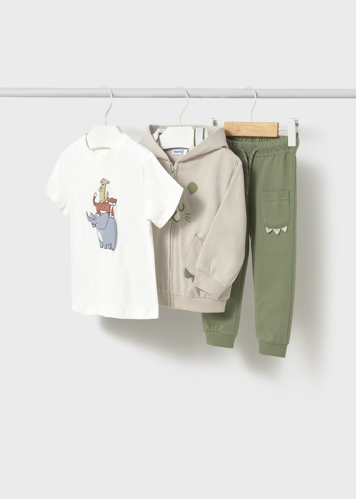 Mayoral 3 piece Tracksuit - Bone/Sage Mayoral 3 piece Tracksuit - Bone/Sage