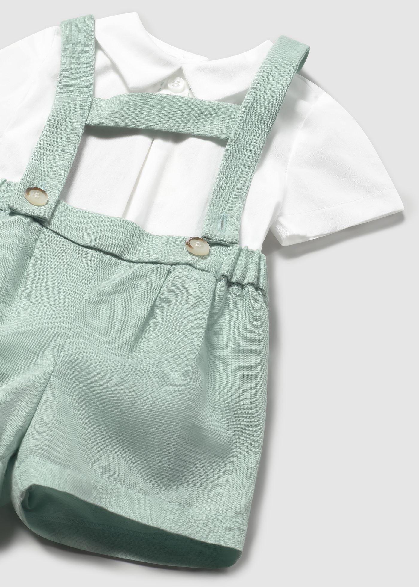 Newborn boy shorts with braces and t-shirt set