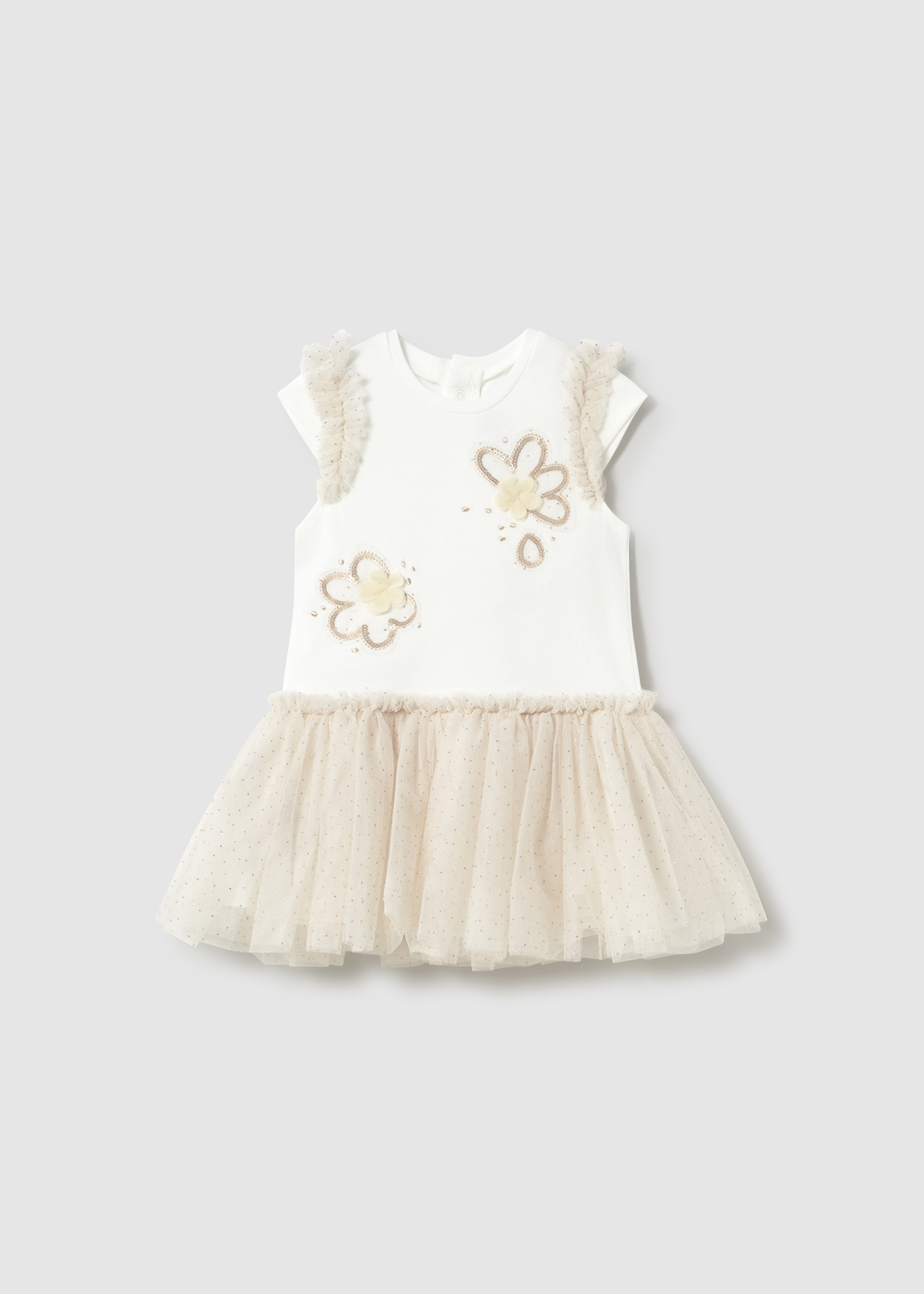 sachin and babi light blue dress Elegant champagne-colored dress for girls 6M–36M Ceremony, baptism, bi –  TheOne