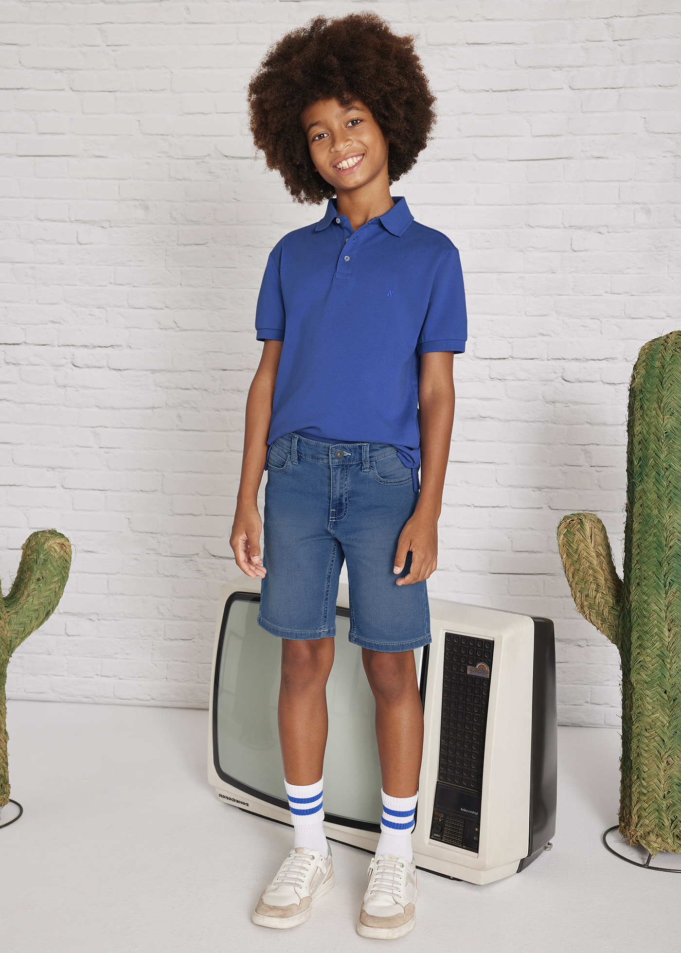 BOYS KNIT DENIM SHORTS