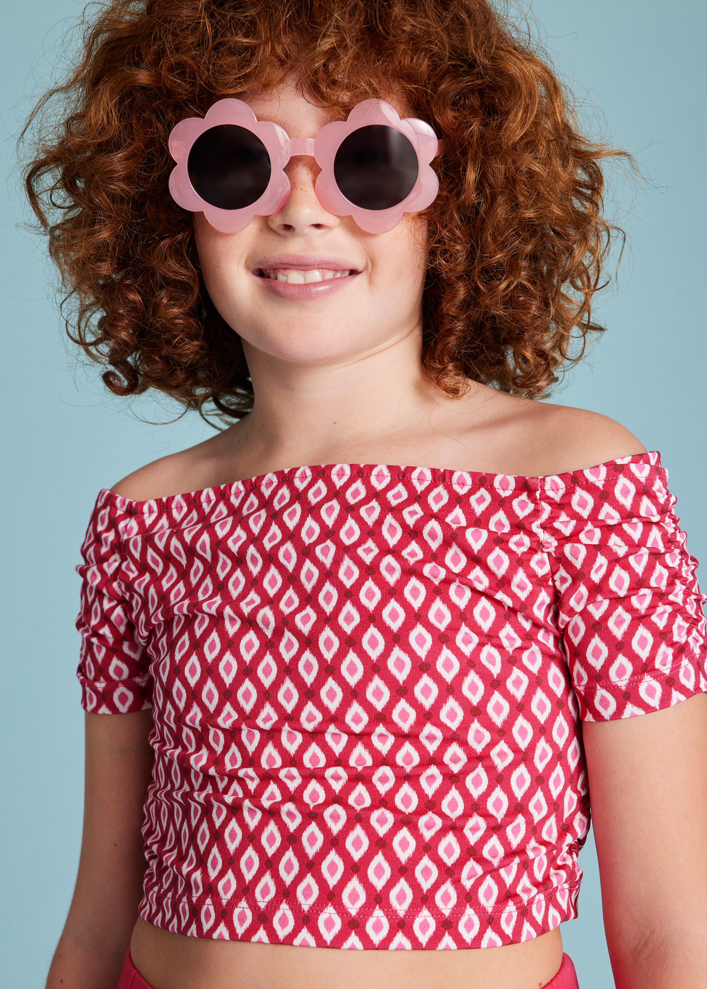 Girl Top and Shorts Set Hibiscus | Mayoral ®
