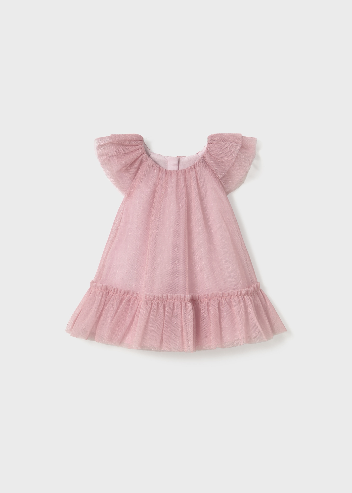 open lace back dress BLUSH TULLE DRESS – UJALA