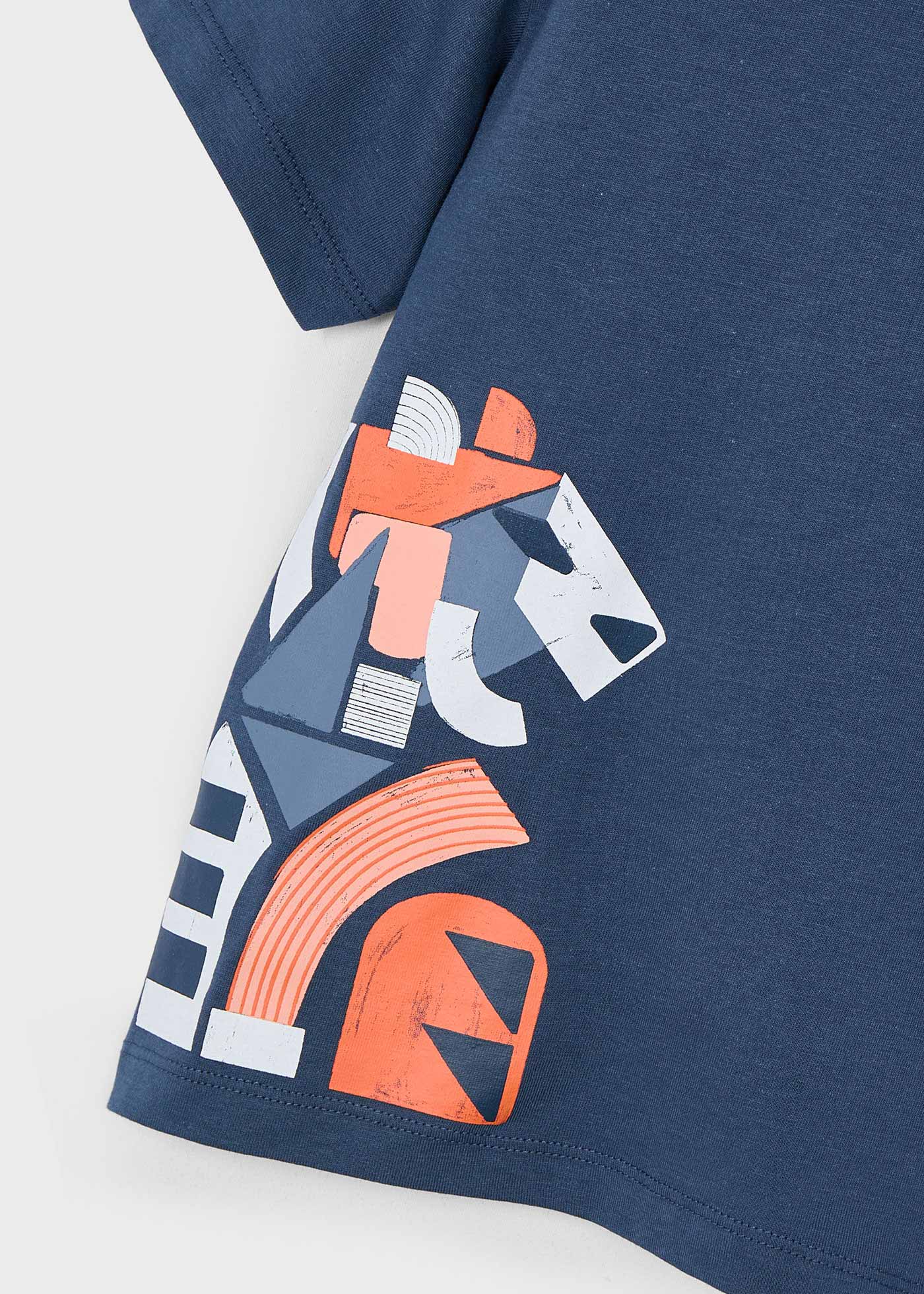 Tシャツ・カットソー MOORER T-SHIRTS boy-geometric-print-t-shirt-