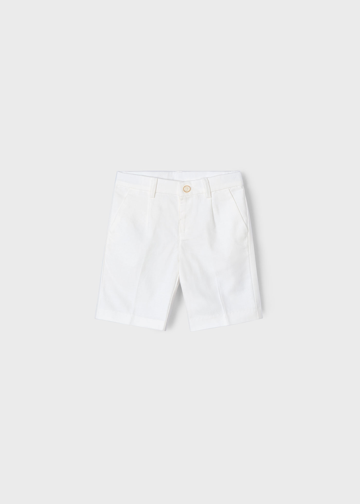 Boy Linen Dress Shorts Cream | Mayoral