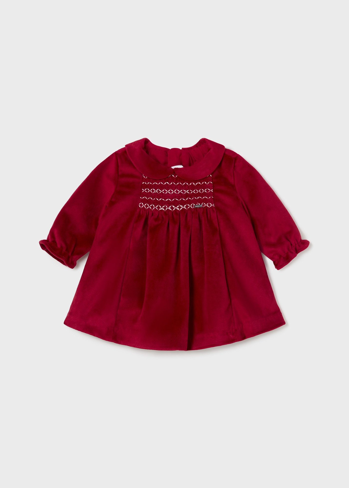 fitted lace wedding dress Red Velvet Baby Dress | Harper Velvet Dress main image 1