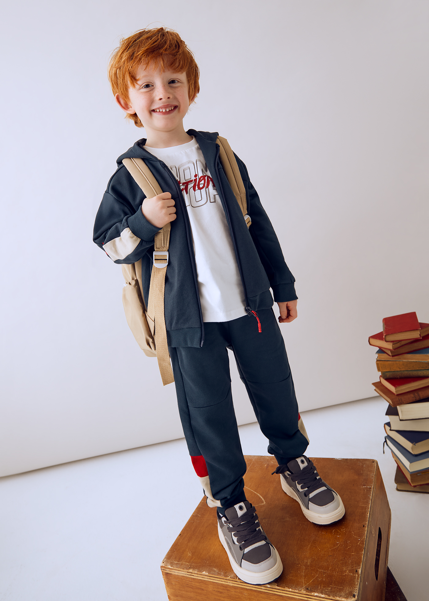 NAME IT NMMOSCAR LS NREG SWE Bru BF, Children's Tracksuit, Birch