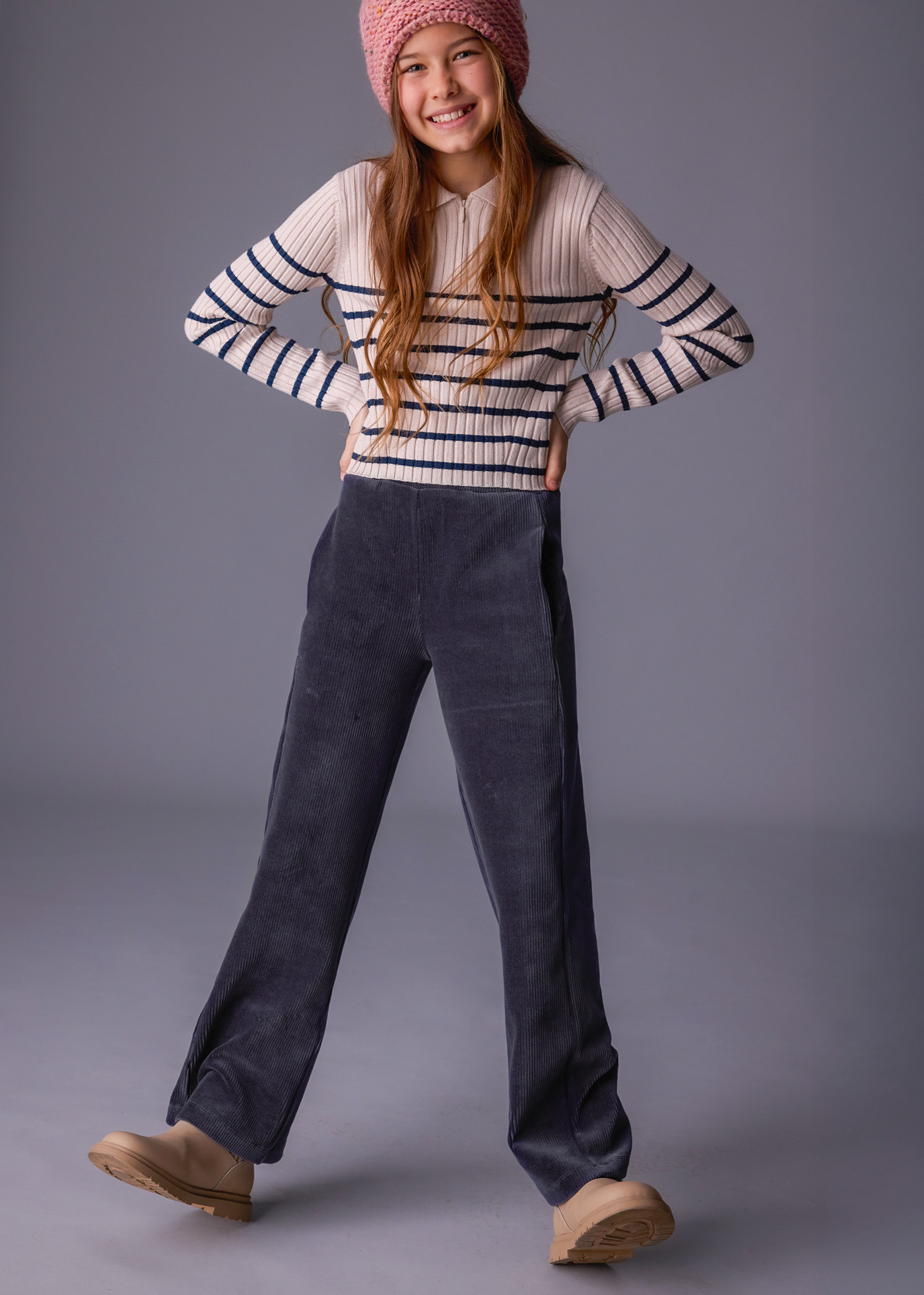 【PORTERNA】24FW★ PRTN)Porterna Winter Corduroy Banding PT Woven corduroy trousers | Brown | Kids | Newbie