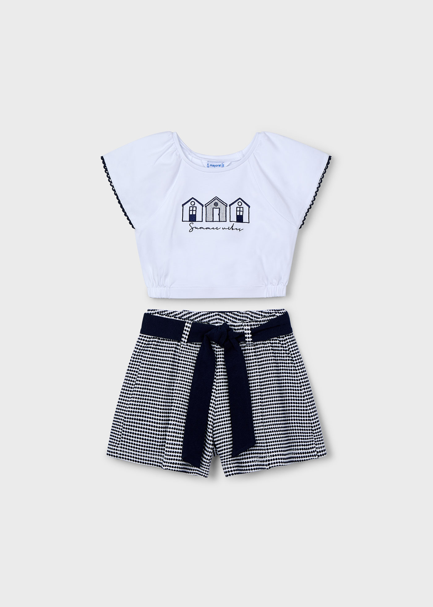 Short Fille Monnalisa Bleu Navy/perles – Taille 6 Ans – Neuf Avec étiquettes