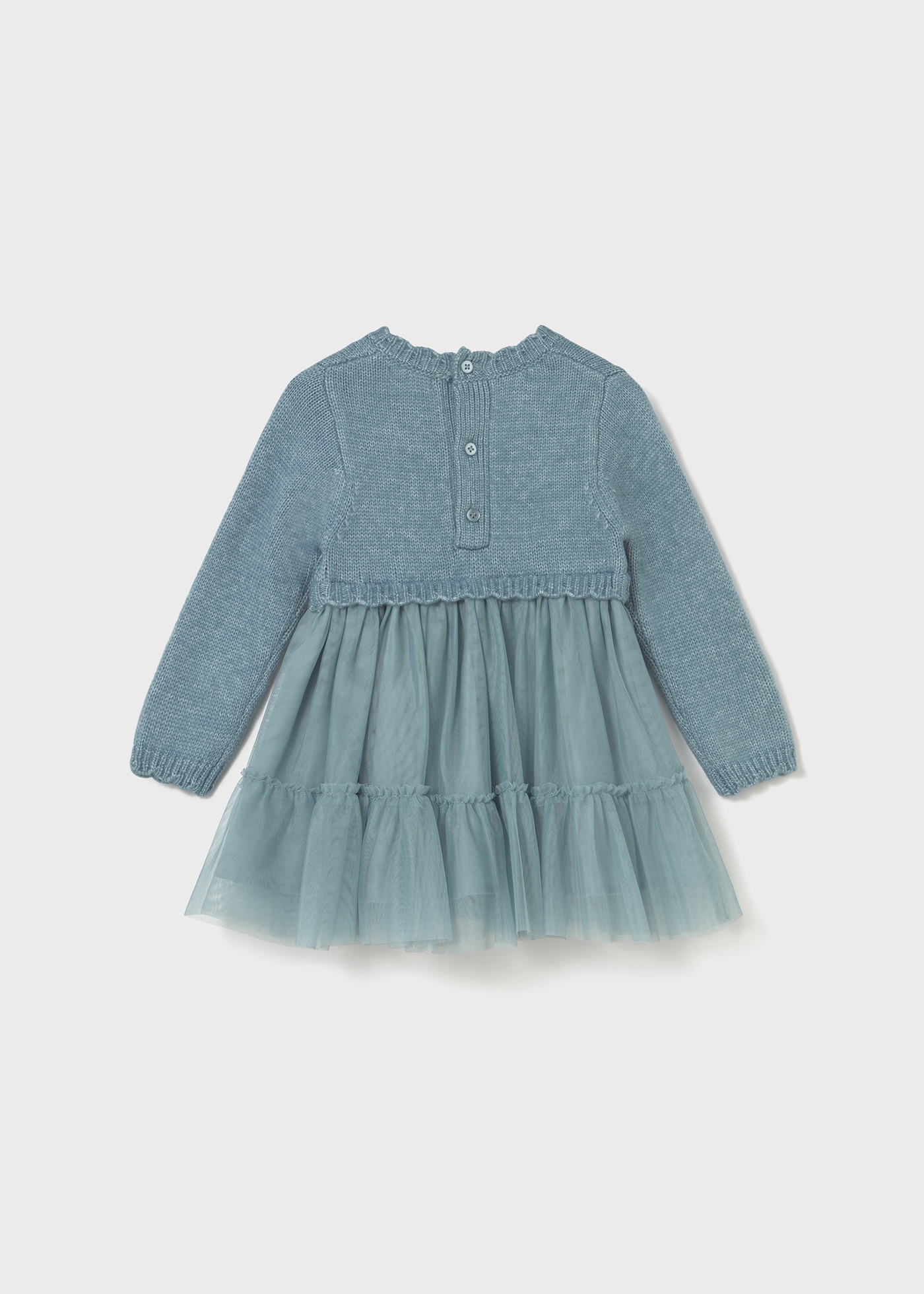 Baby combined knitted dress Bluebell mix | Mayoral