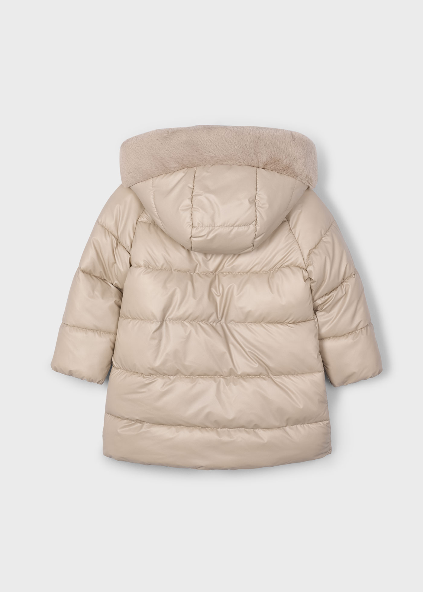 Girl Long Puffer Jacket Mink | Mayoral ®