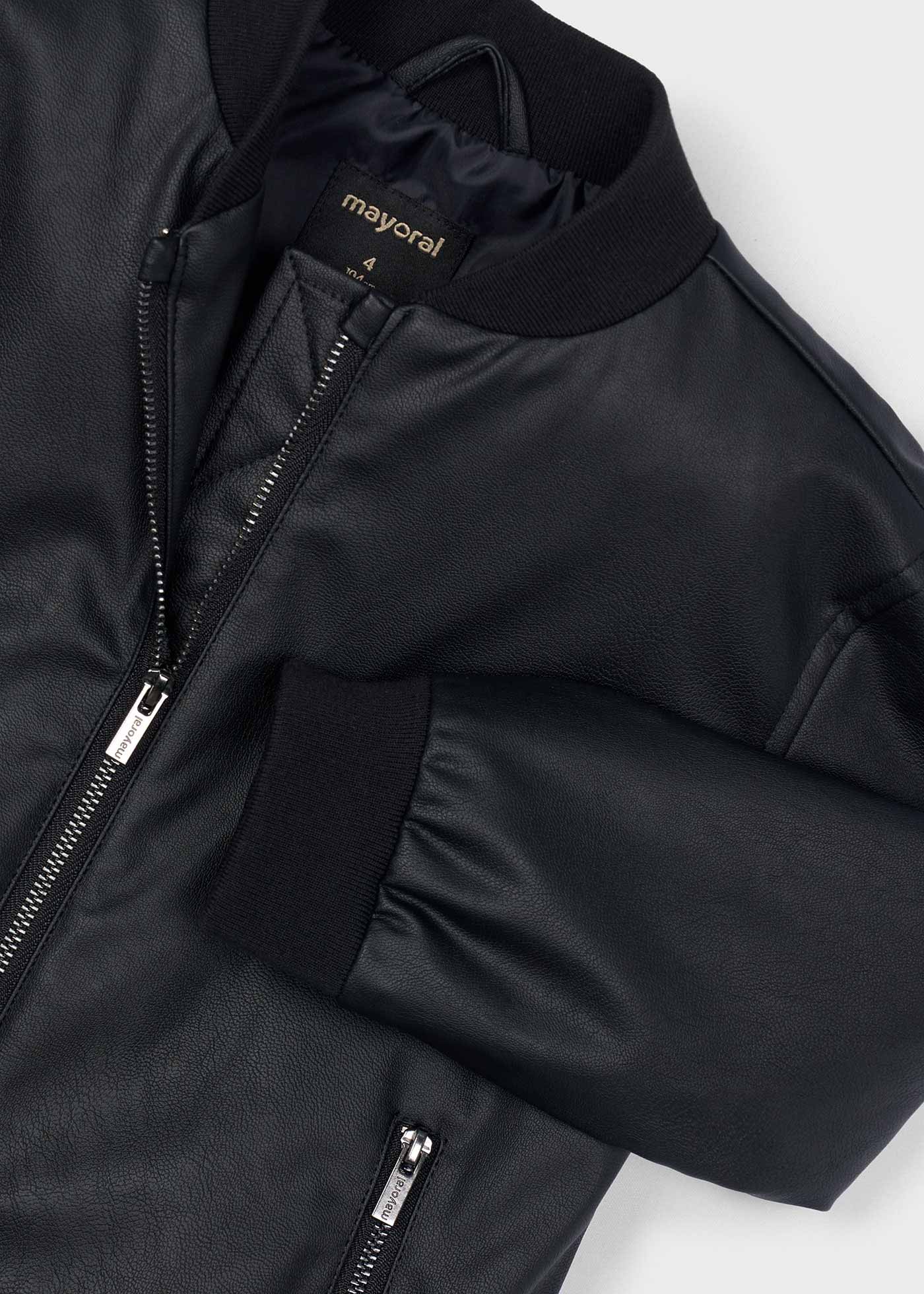 Cazadora polipiel unisex infantil Negro Mayoral ®