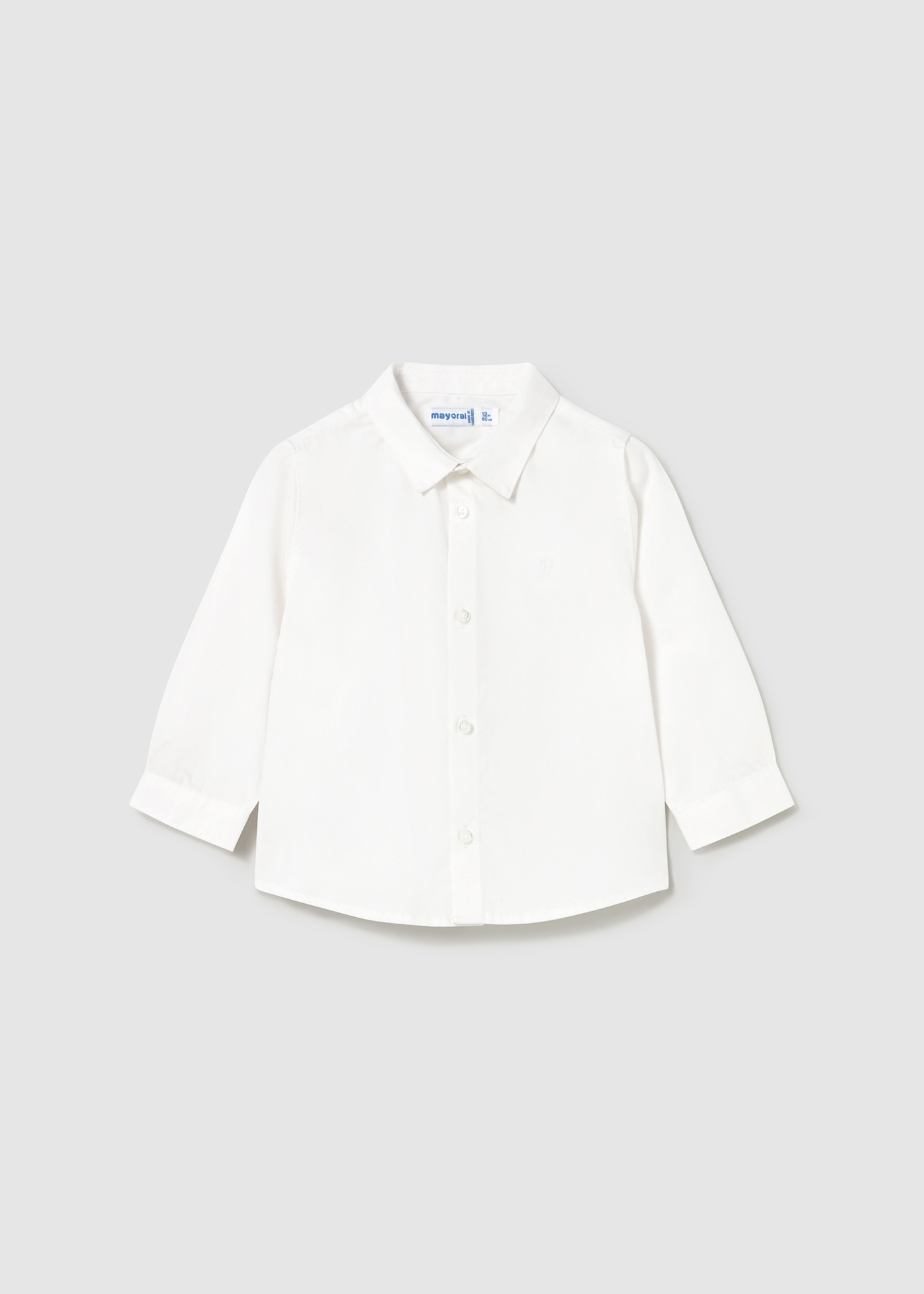 Babyhug Cotton Half Sleeve Striped Shirt with Text Embroidery - White & Blue