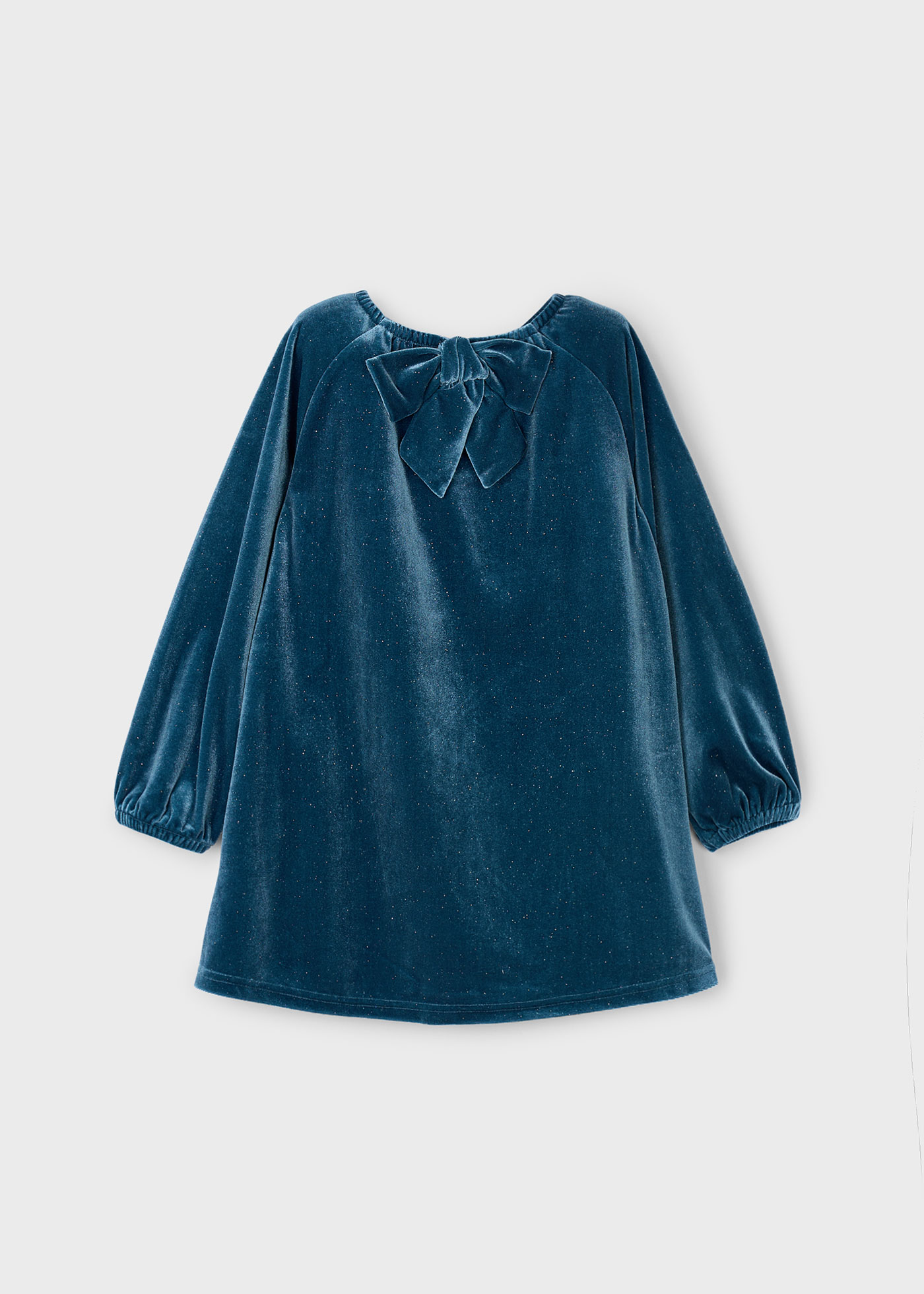 Girl Velvet Dress Ocean | Mayoral