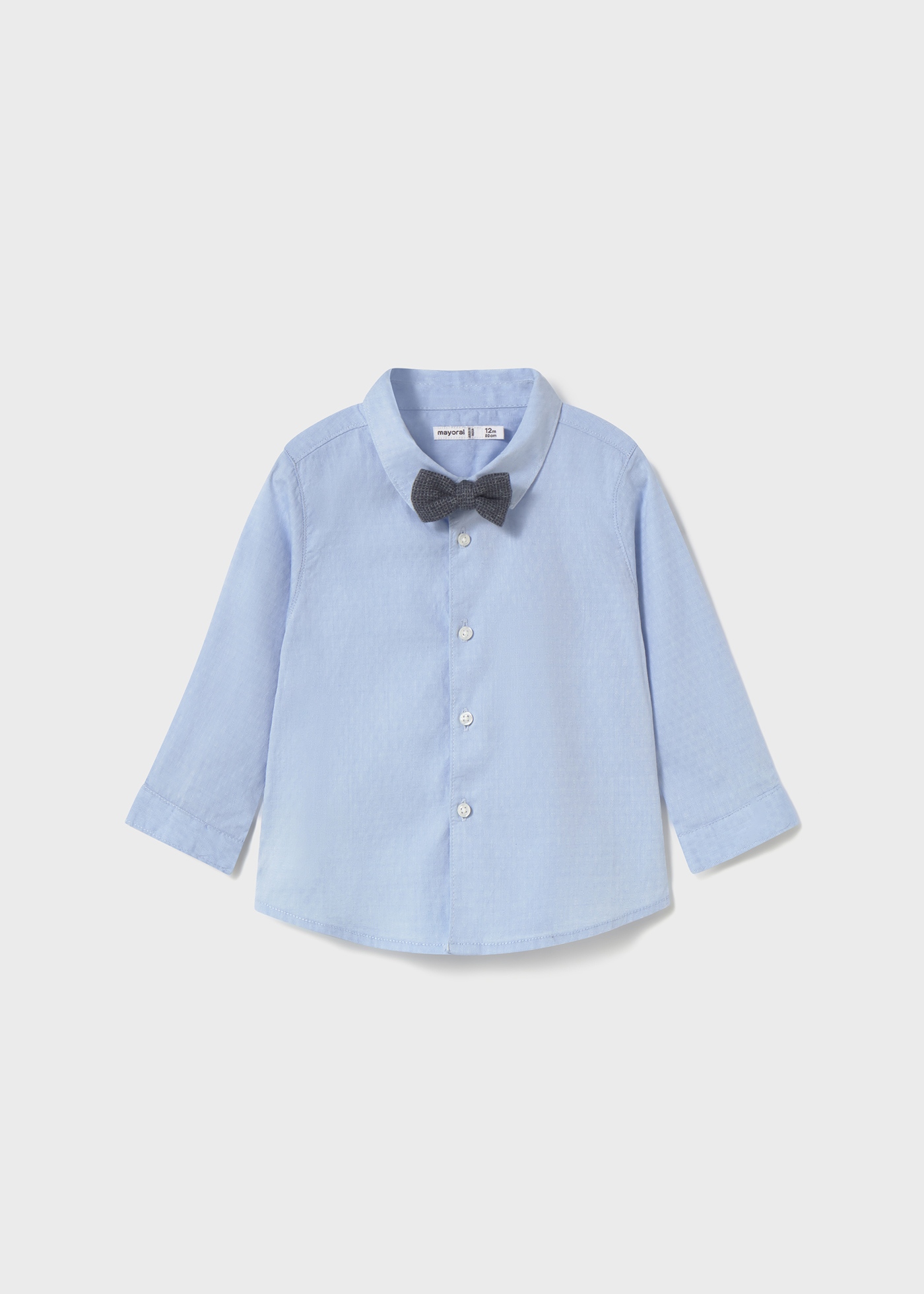 Chemise avec nœud papillon bébé Bleu ciel Mayoral ®