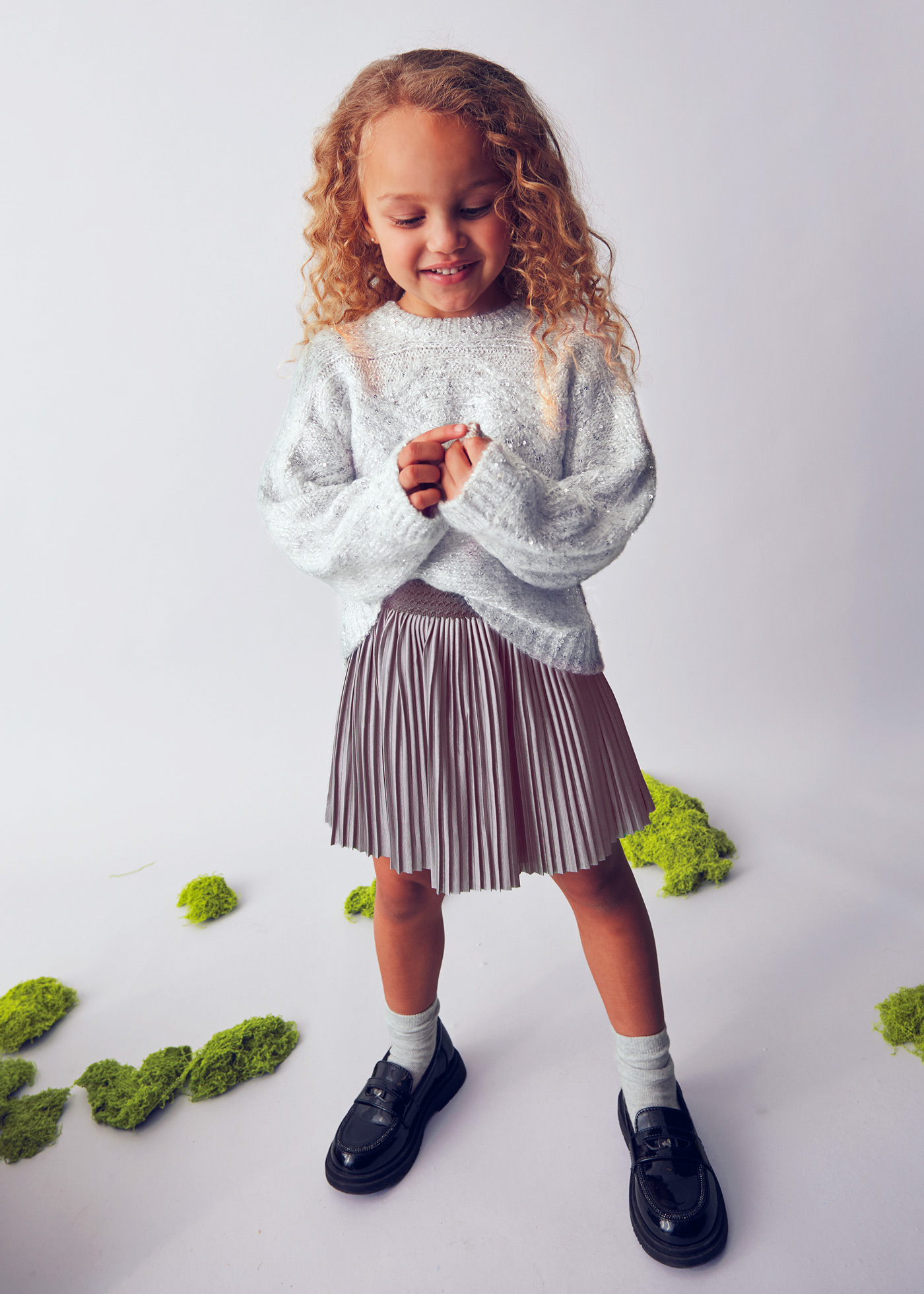 Girl Pleated Skirt Silver | Mayoral ®