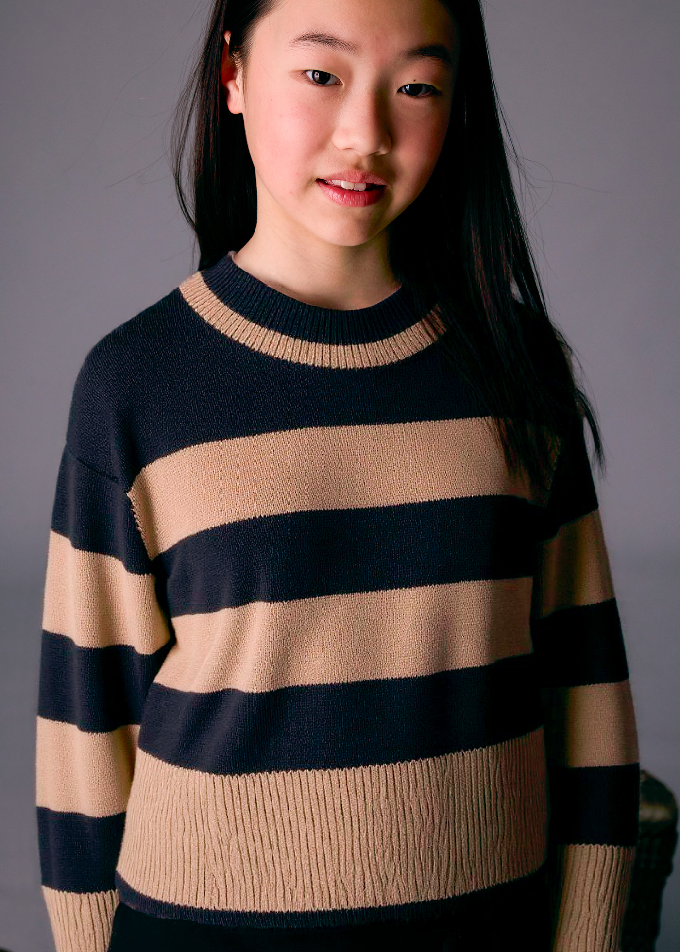 Pull Rayé Bleu Beige Fille Name It | 8-14 ans | Maille Confortable pour l'Hiver