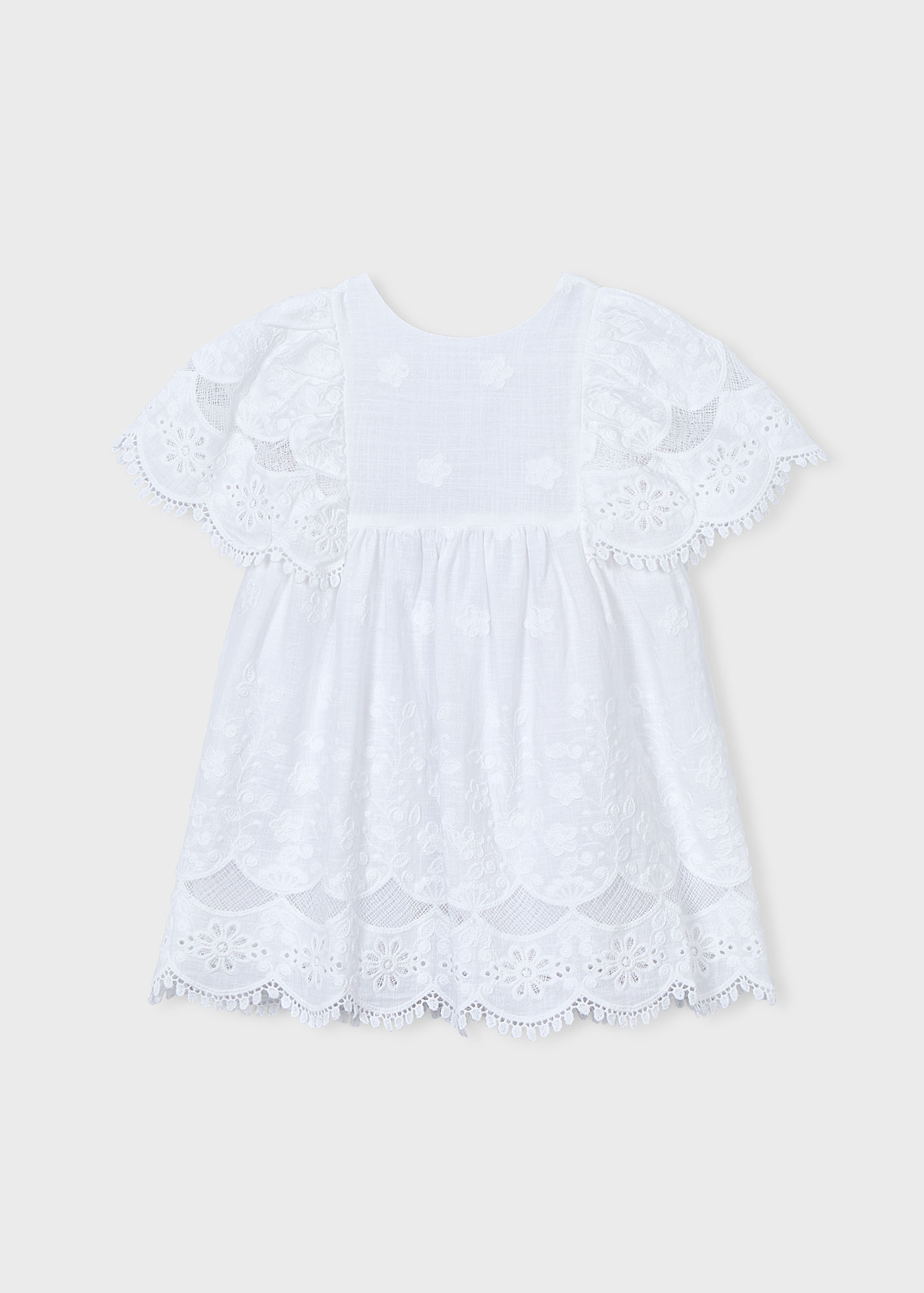 Girl Embroidered Dress White | Mayoral Girl Embroidered Dress White | Mayoral