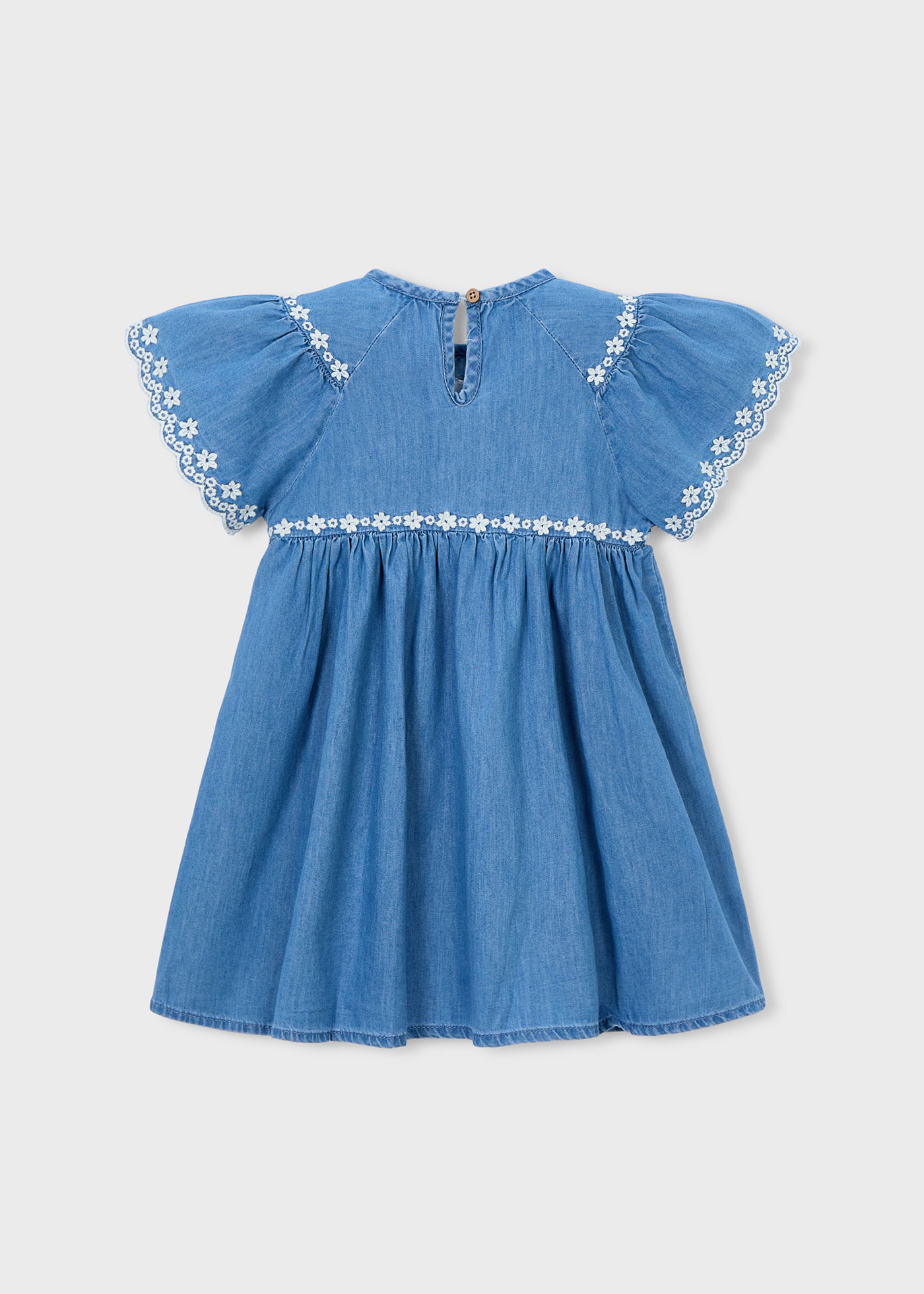 Girl Embroidered Dress Medium denim