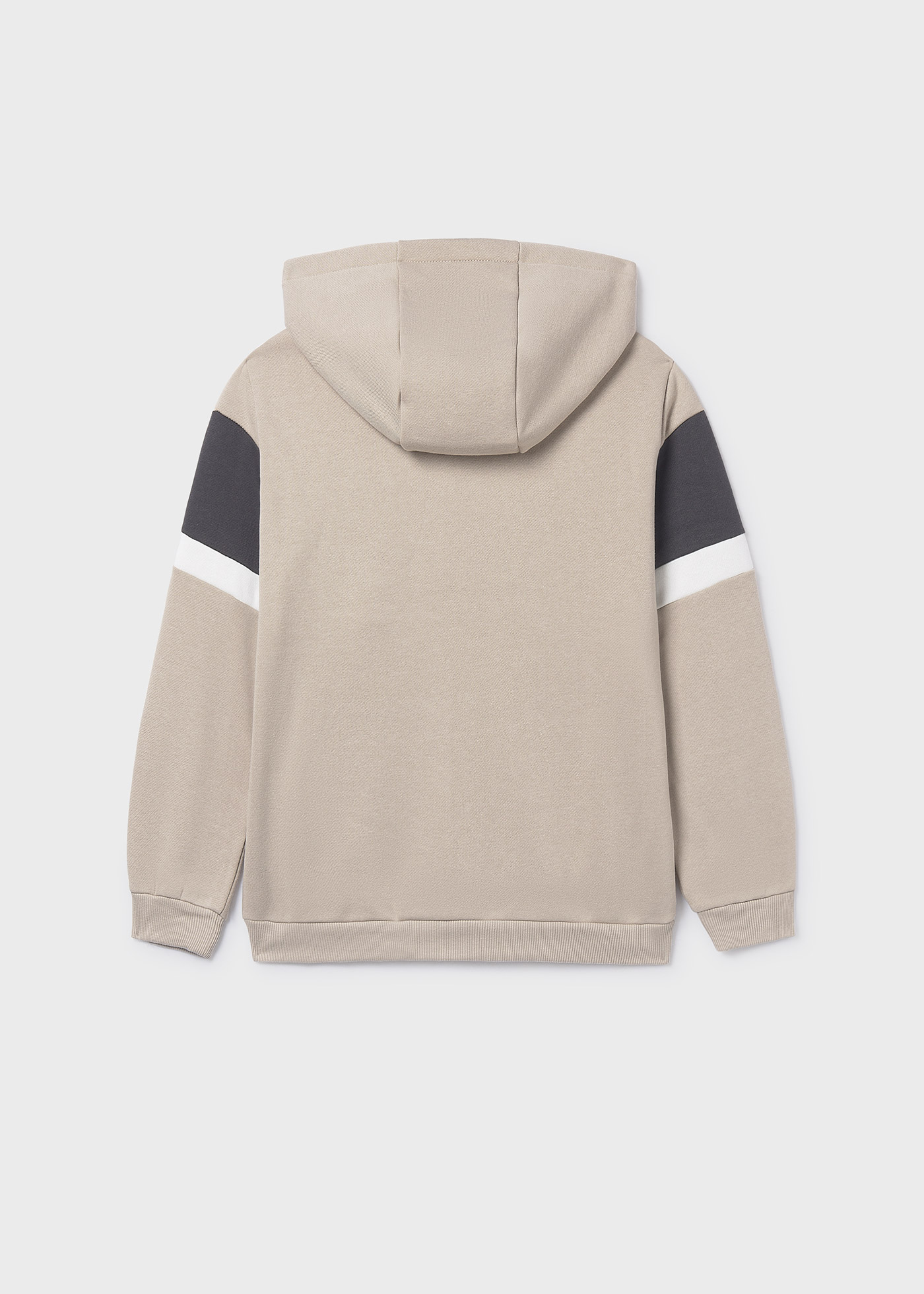 Fleece Jacket Banded Youth Jacket Boys Zip-up Banded Hoody Chalk