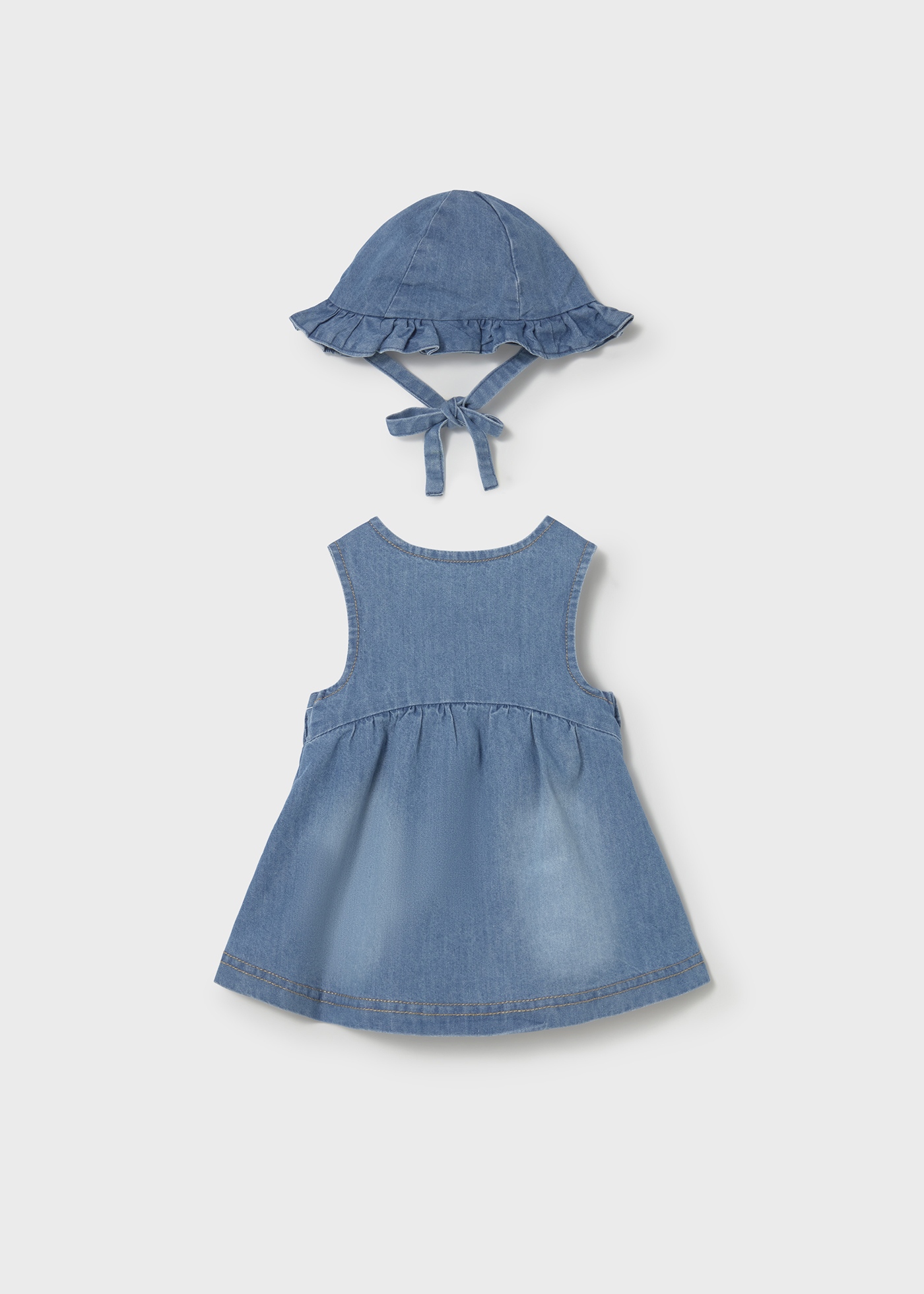Dress newborn with ruffled hat Denim | Mayoral