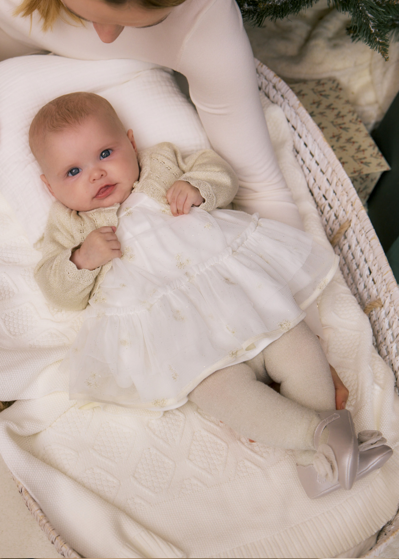 white christmas dresses Mayoral 3940 Girl Dress With Ice Cream Bag – Lullabys Baby main image 0