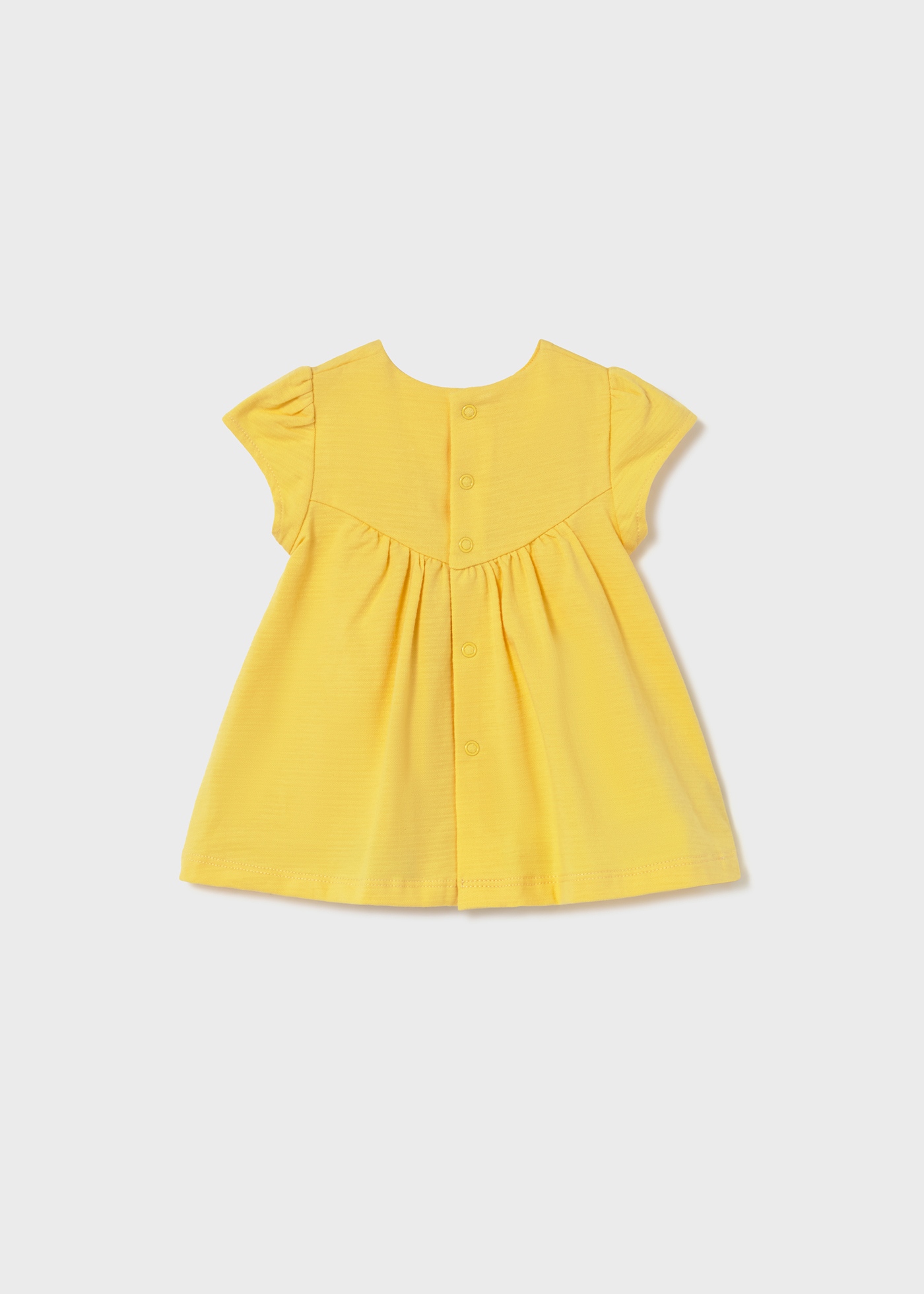 mustard yellow infant dress Mustard Yellow Duck Cord Embroidered Baby Dress & Body Set