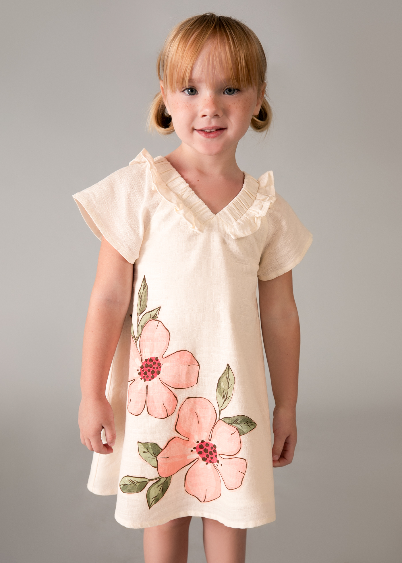 chinese dress ladies Cleo Dress - Puff Sleeve Flower Girl Dress