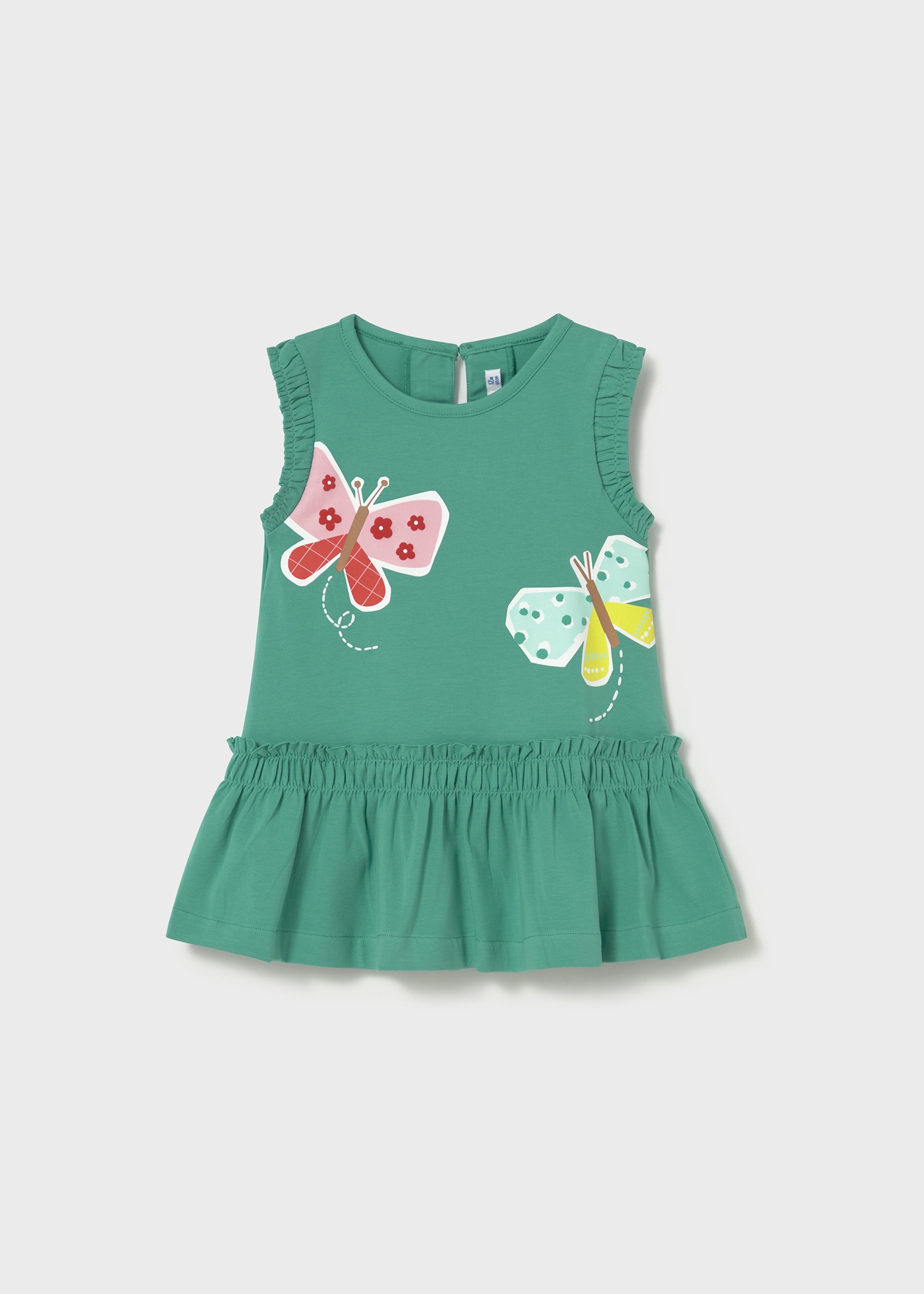 Baby Silkscreen Print Dress Emerald | Mayoral Baby Silkscreen Print Dress Emerald | Mayoral