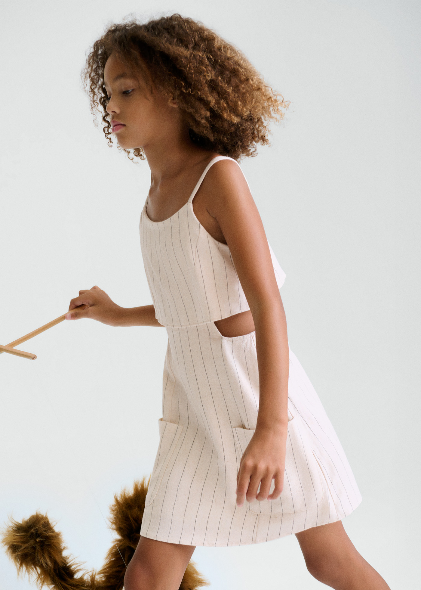 Girl Cutout Romper Linen | Mayoral ®