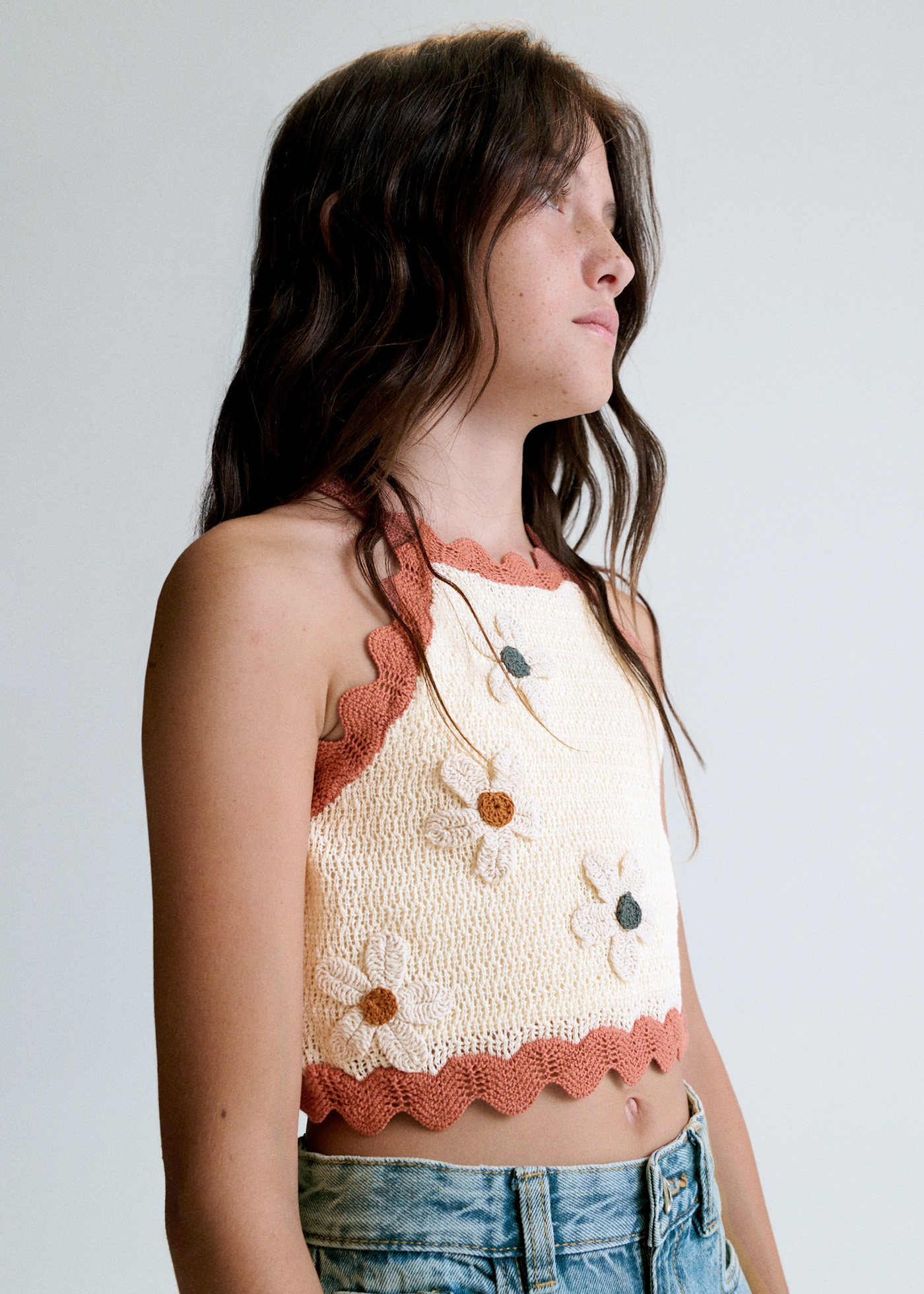 本日限定　Tiana knit bare tops ANDMARY】Tiana knit bare tops