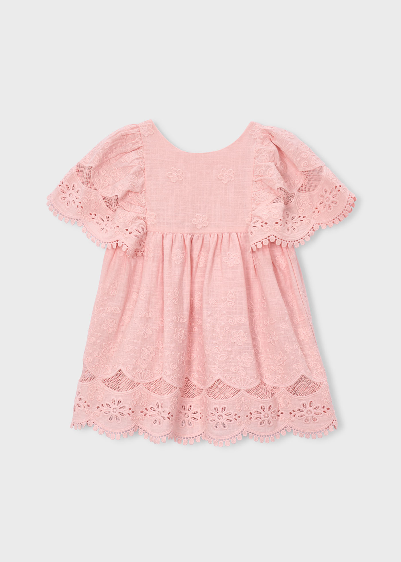 sachin and babi light blue dress Girl Embroidered Dress Blossom