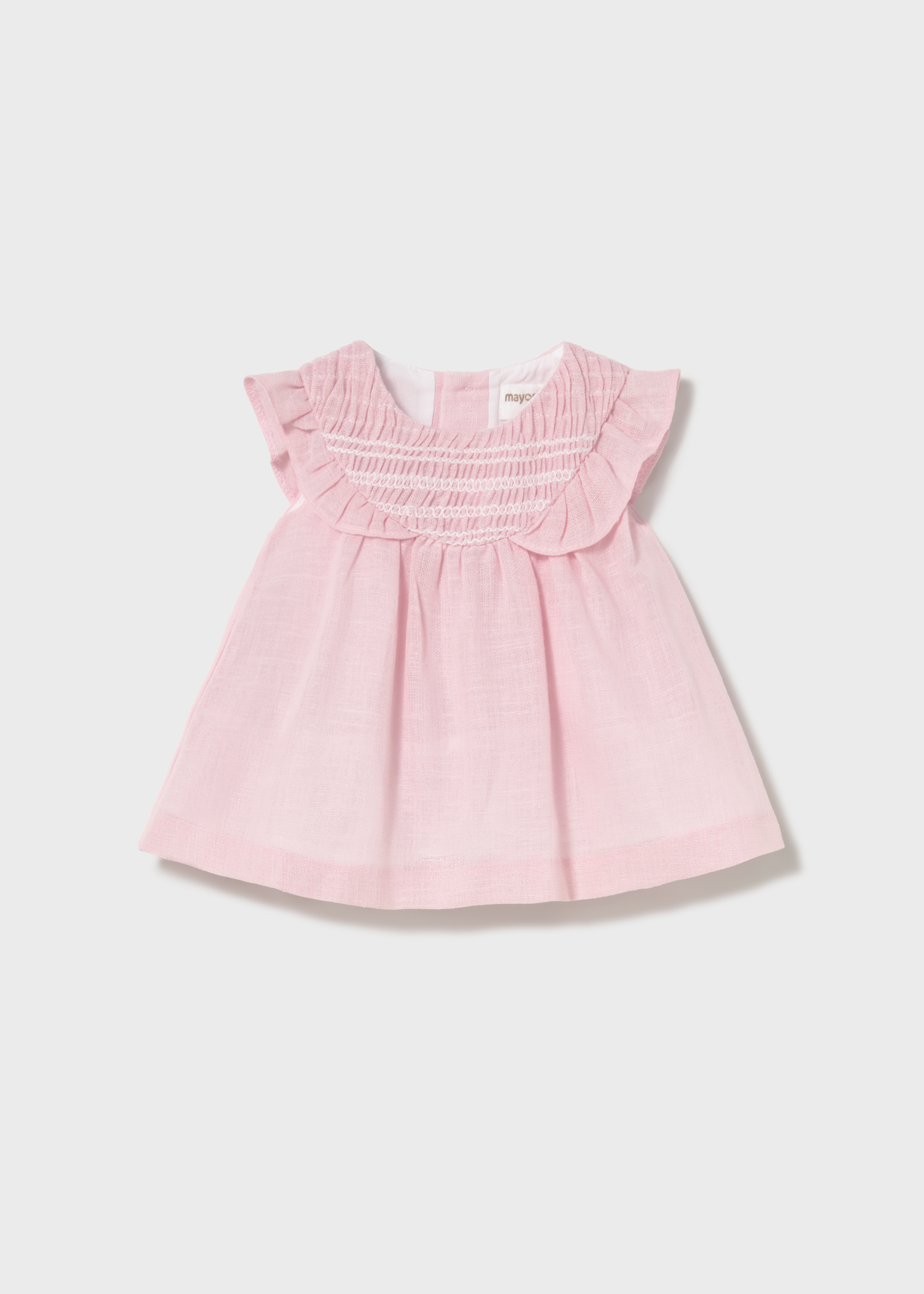 Newborn Girl Smocked Dress Baby pink | Mayoral